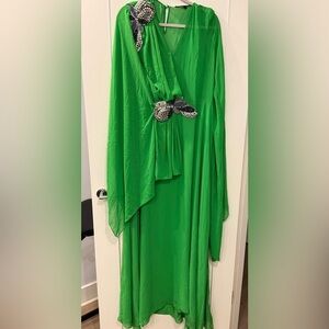 Boutique Wedding Guest Elegant Gown Green Women's Dress Size 1
